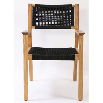 Maurice Stacking Patio Dining Armchair with Cushion