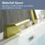 1 Handle Deck Waterfall Faucet with Diverter