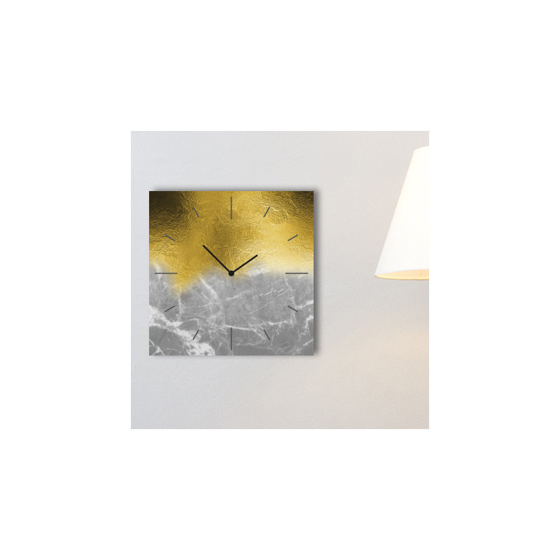 Confer Wall Clock, Yellow/Grey