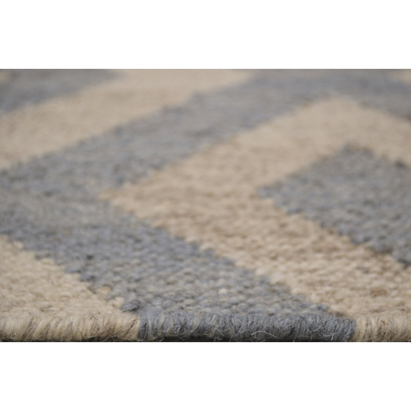 Luisa Geometric Wool Hand Woven Area Rug, 155 x 240cm