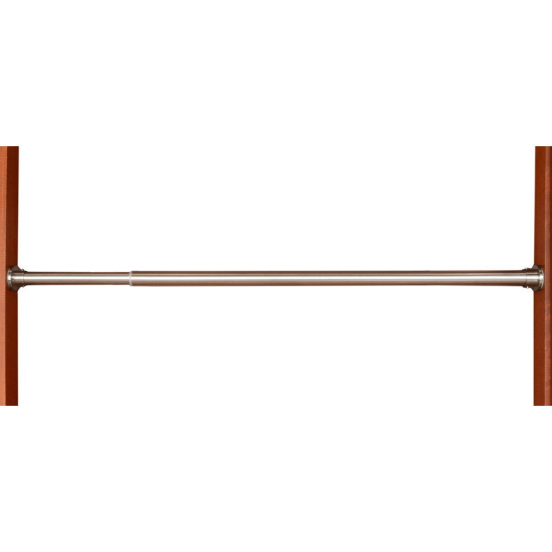 Armiyah Stainless Steel Adjustable 1'' Tension Rod, 48" - 86" W, Brushed Nickel