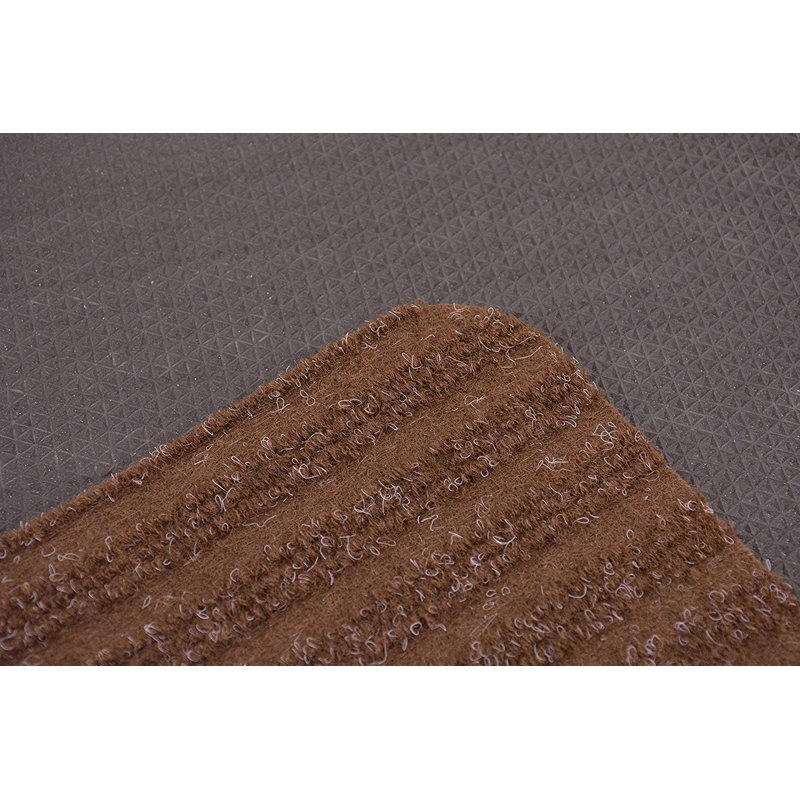 Tapis assorti pour tapis d'escalier nervuré, Rectangle 30 po x 60 po, Brun