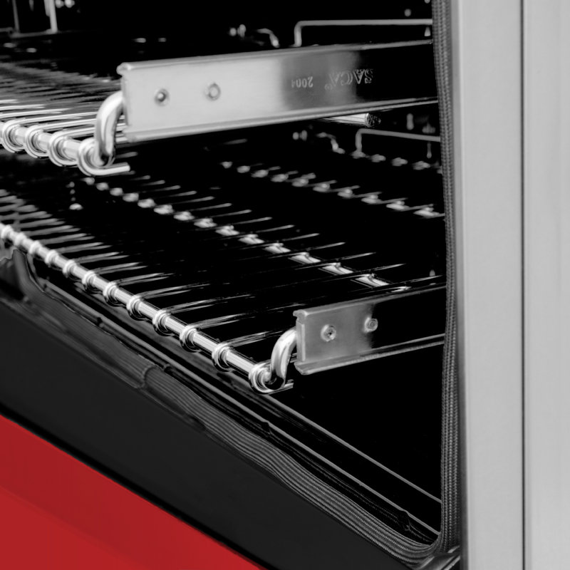 ZLINE 30" Legacy Dual Fuel Range, Red Matte Stainless Steel