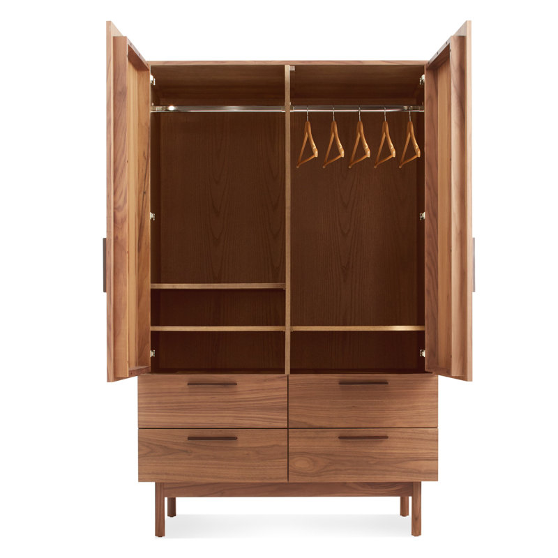 Shale 2 - Door Armoire, Walnut