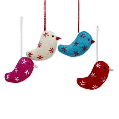 Ornement suspendu en laine Messagers of Joy