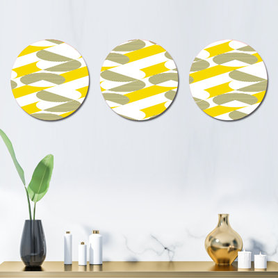 Ensemble de 3 décorations murales géométriques rétro II