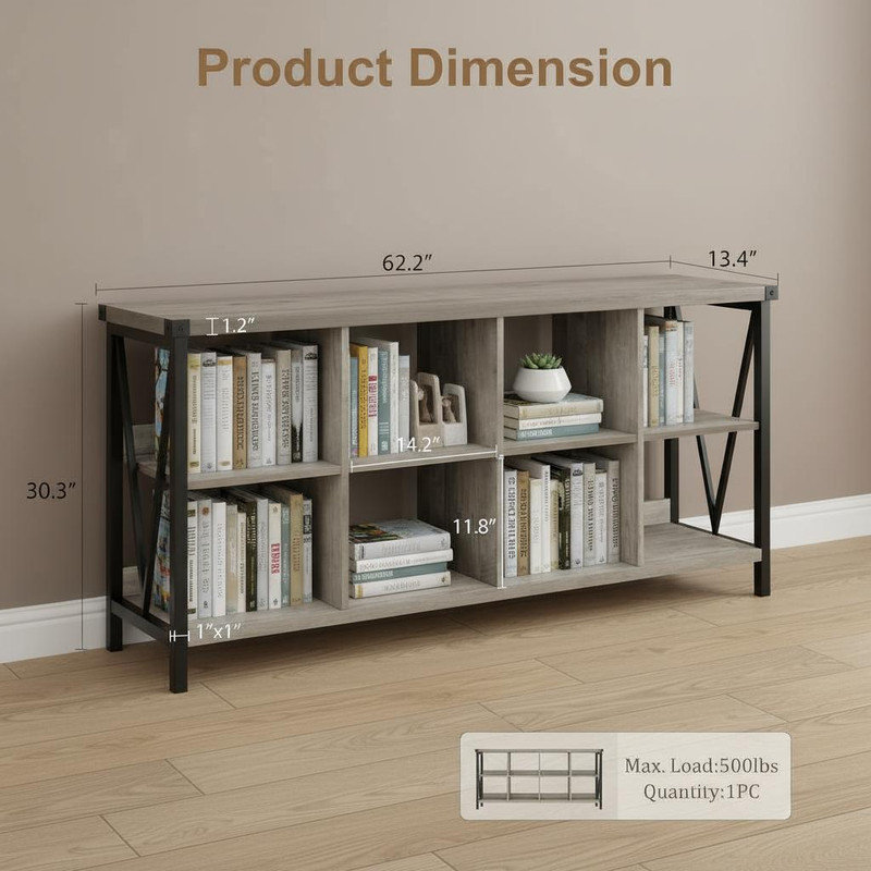 158cm Console Table, Grey