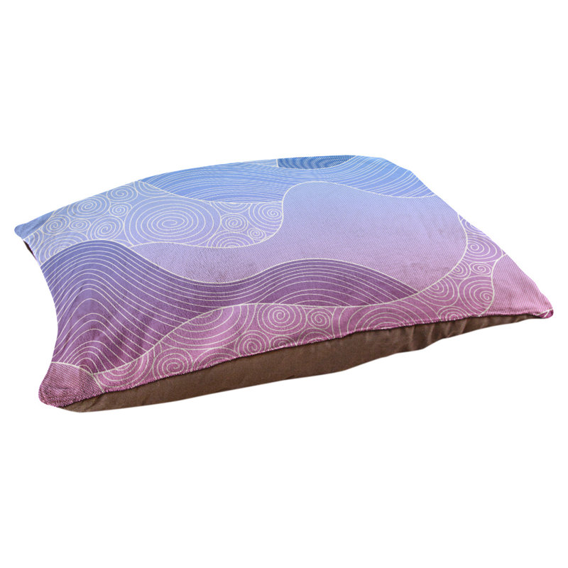 Coussin pour chien Byrge, Grand (H 17 po x l 52 po x P 42 po), Bleu / Rose