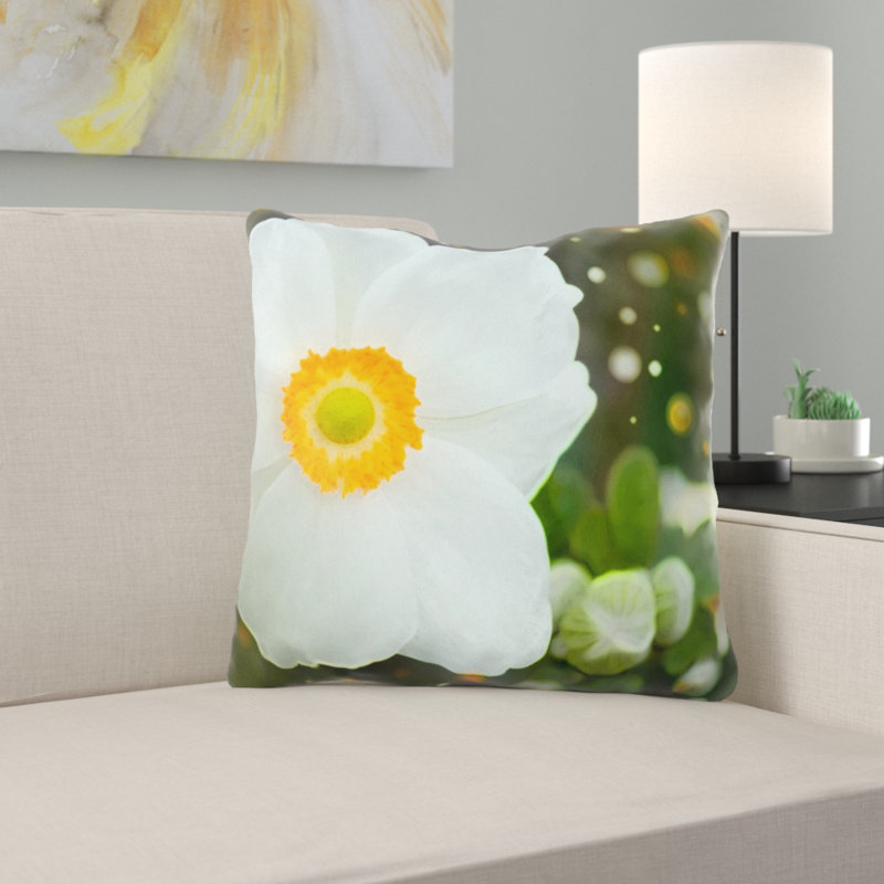 Coussin anemone summer Moua, Synthétique, Intérieur