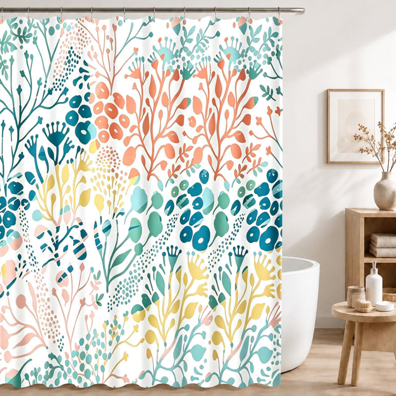 Shower Curtains with Hooks Included