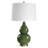 Gourd Ceramic Table Lamp with Brass Accents-530831070