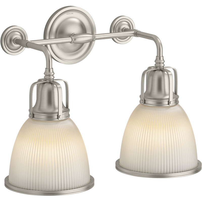 Hauksbee Two-Light Bell Sconce, Gold, 13.62" H x 18.25" W x 9.62" D