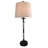 Royal Designs, Inc. 29.5" USB Port Crystal Column Table Lamps Set of 2, Oil-Rubbed Bronze Finish, Linen Beige Hardback Shades-1801375168