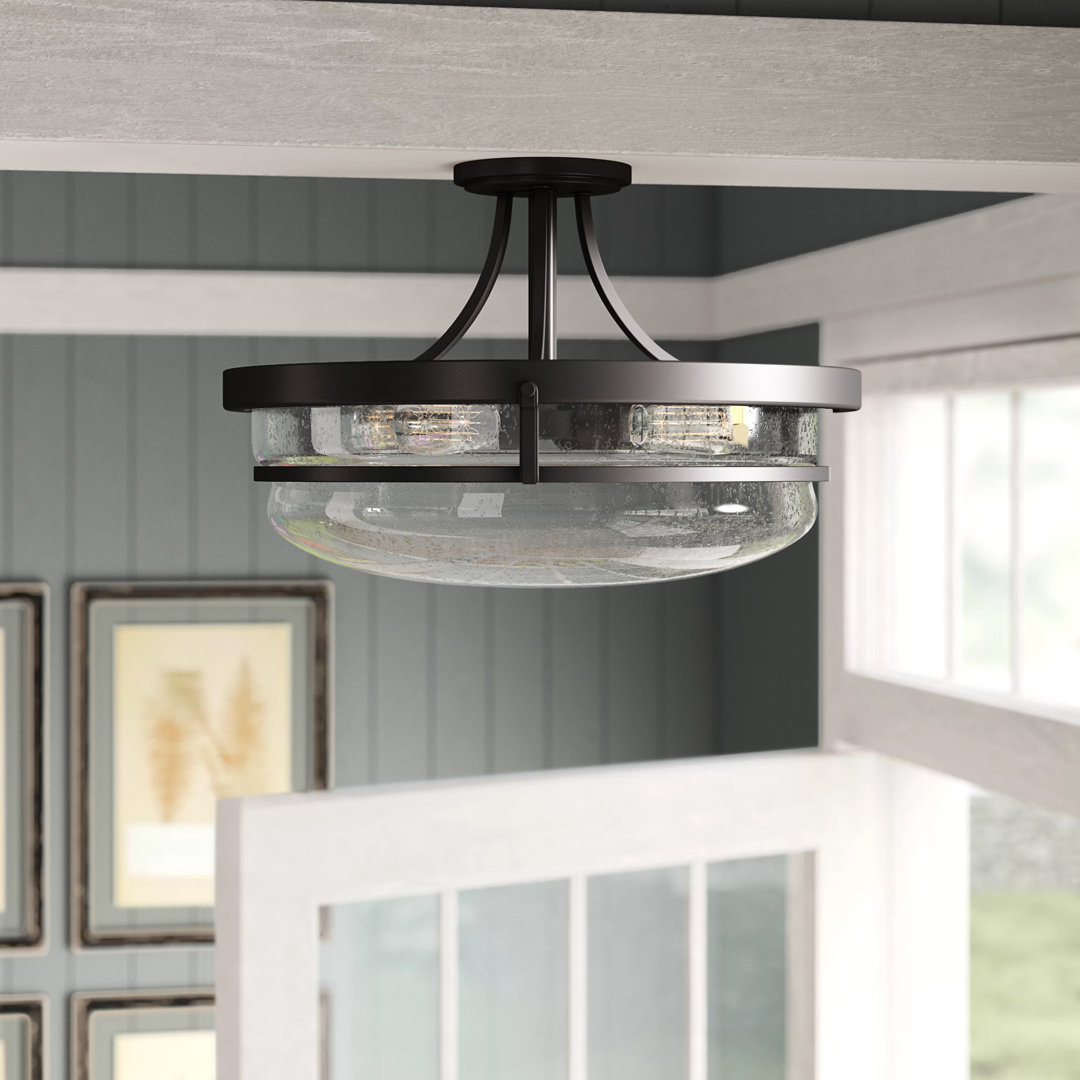 Glass Semi Flush Mount Breakwater Bay