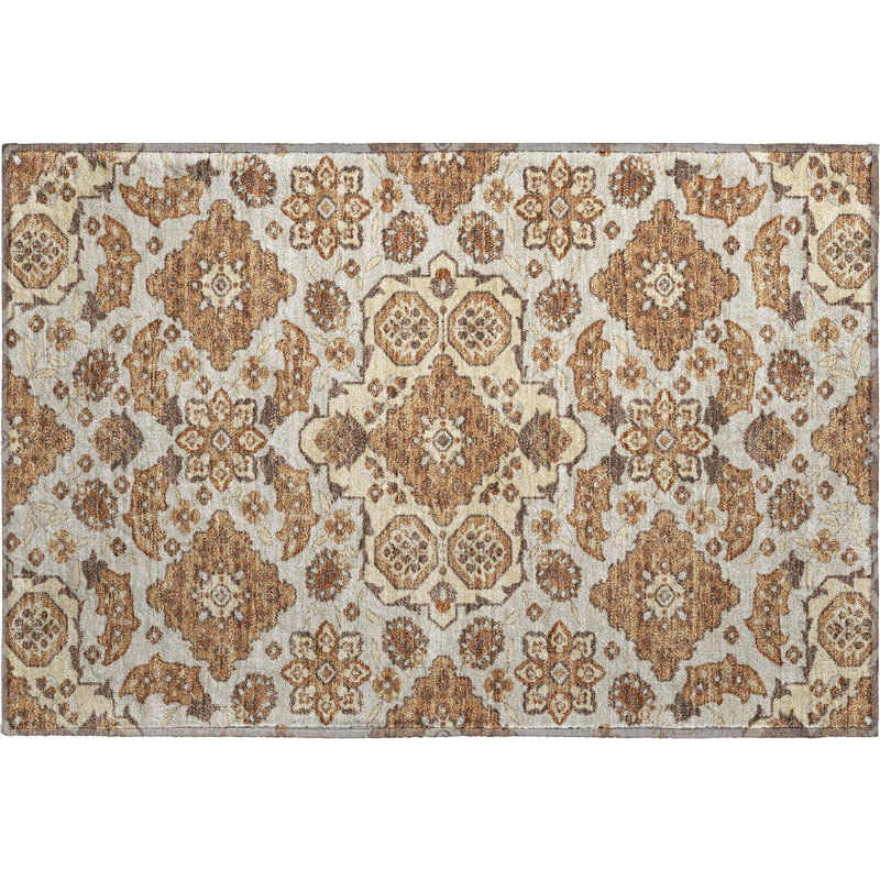 Premium Machine Washable Mayfield AMF1853 Global Rug, Rectangle 1'8" x 2'6"