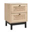 Abentego Manufactured Wood Bedside Table with 2 drawers
