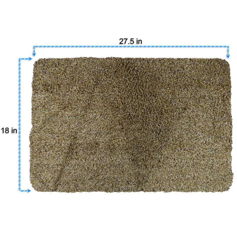 Tapis d'entrée 18 po x 28 po antidérapant, Beige