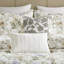 Édredon très grand 6 pièces en coton avec motif floral inspiré de la nature, 100% pour une expérience luxueuse et respirante, bourre en polyester 300 g / m², coussins décoratifs, broderie au point de chaînette, qualité-122451826