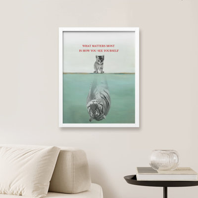 «Kitty Dream Mindset Is Everything Inspiring Inspirational Motif positif» sur papier
