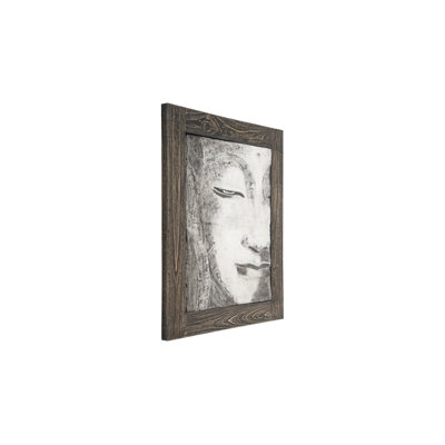 Antique Concrete Buddha Relief Wall Décor