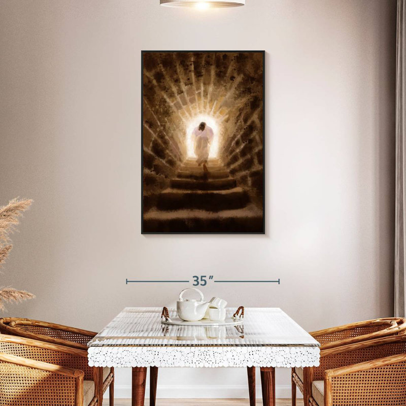 Résurgence du Christ, Cadre flottant noir, 29 po x 43 po