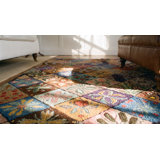 Antique American Hooked Rug American Geometric Hooked - Loop Pile