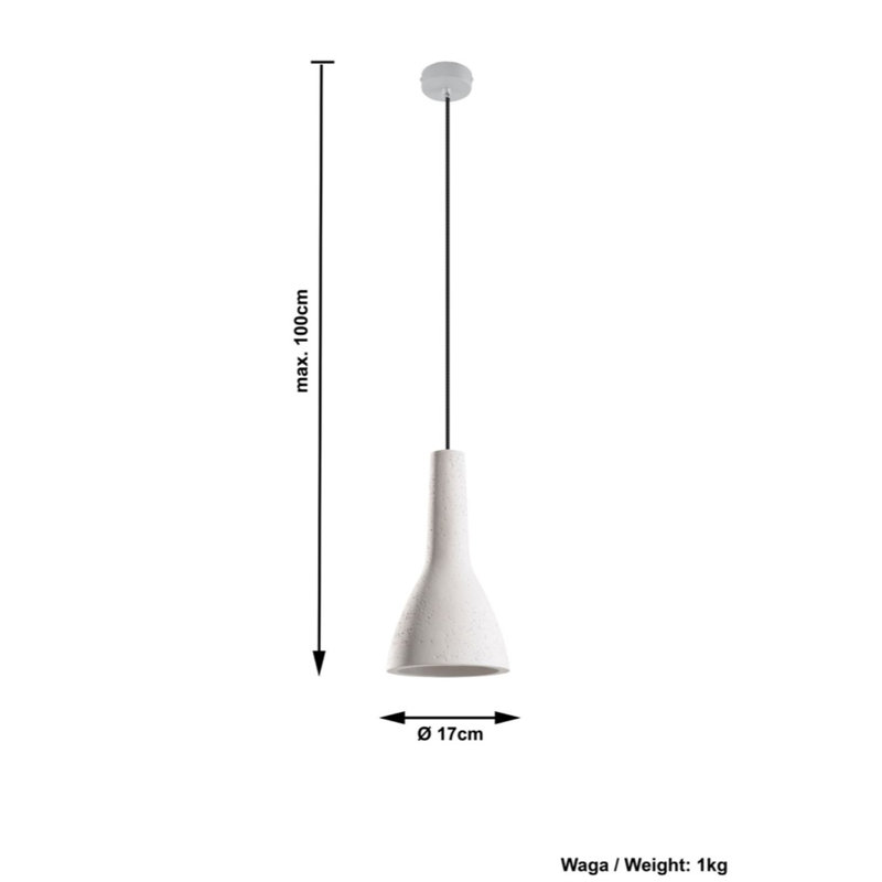 Visby 1 - Light White Dome Pendant
