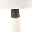Triangular Ceramic And Wood Table Lamp