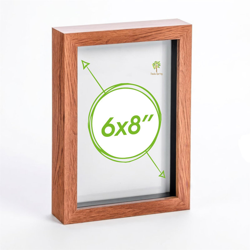 Shadow Box Picture Frame, 23.5cm H x 17.1cm W x 3.5cm D, Brown