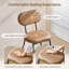 Ensemble de 2 tabourets de bar, tabourets de bar à hauteur de comptoir, tabourets de cuisine rembourrés, chaises de îlot de cuisine avec siège rembourré ovale rembourré en polyuréthane avec dossier, chaises de bar pour la cuisine, la salle à manger, le bar, le café-1928658281