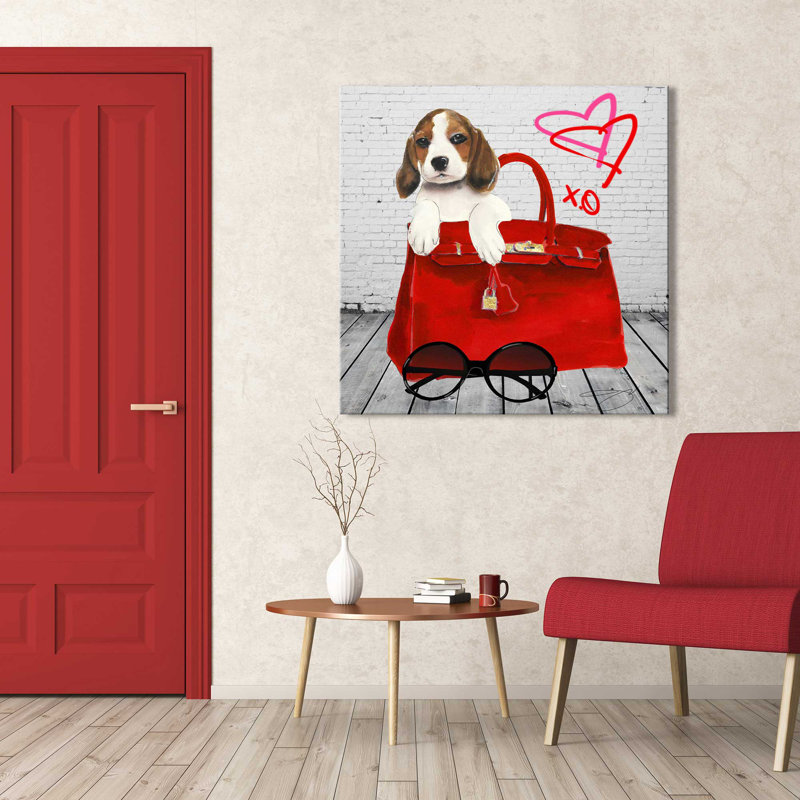 Beagle (Square) par By Jodi - impression, Toile tendue, H 24 po x l 24 po x 1,5 po