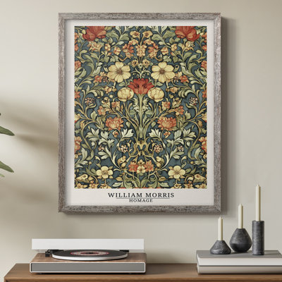 WM MORRIS Series DCCCLXXXVIII Framed Print - Solid Wood