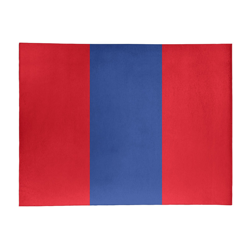 Tapis rouge/bleu rayé Philadelphia, Rectangle 8 pi x 10 pi