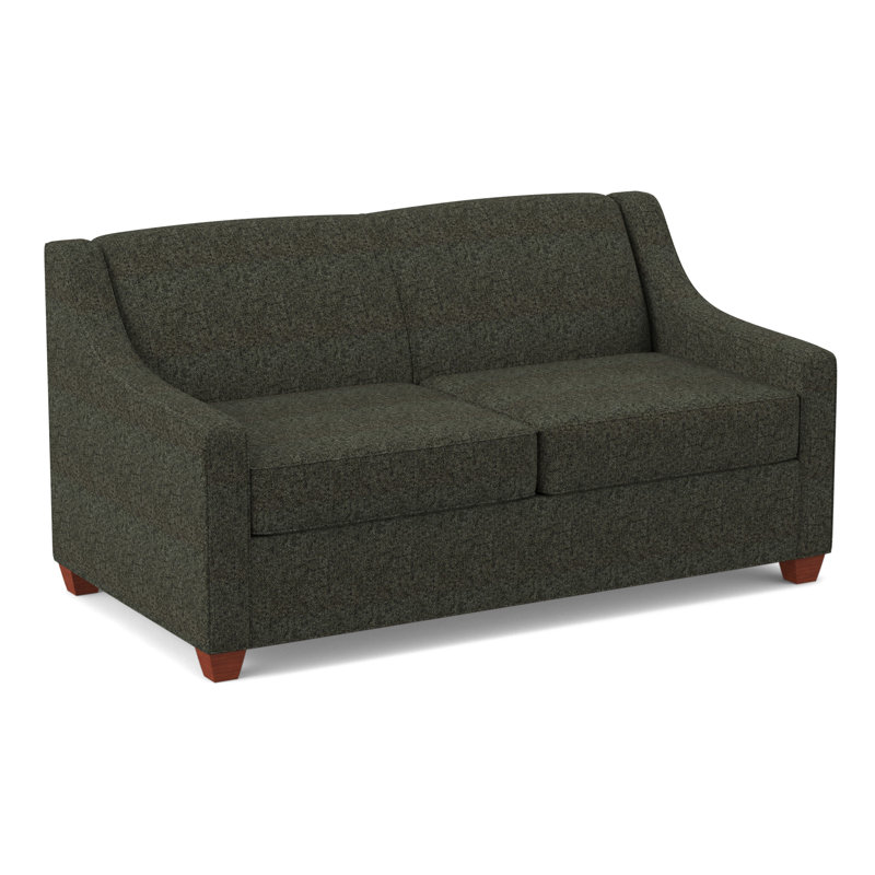 Phillips 68" Square Arm Loveseat with Reversible Cushions, BM Cherry, Dorset Charcoal