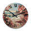 Horloge murale rose sur fond rose avec papercut II-1317027586