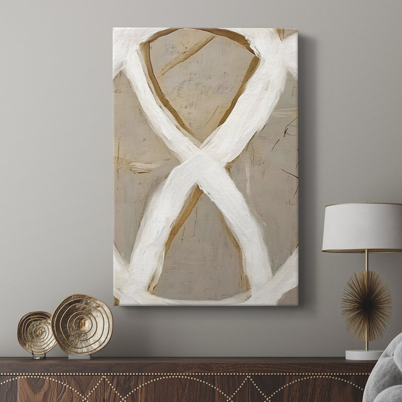 Toile tendue avec châssis abstrait LXIX - prête à être accrochée -, H 48 po x l 32 po