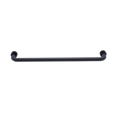 FHC TBR24CH Tubular Single-Sided Towel Bar, Brass Material, 24" Center-to-Center, 25-1/4" Length, Polished Chrome Finish