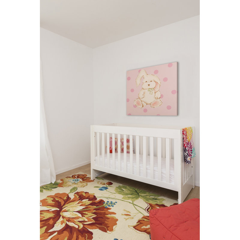 "Snuggly Bunny" by Reesa Qualia Painting Print on Wrapped Canvas, 32" H x 32" W x 1.5" D