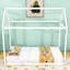 Twin Size Wooden House Bed with Roof-1284652040