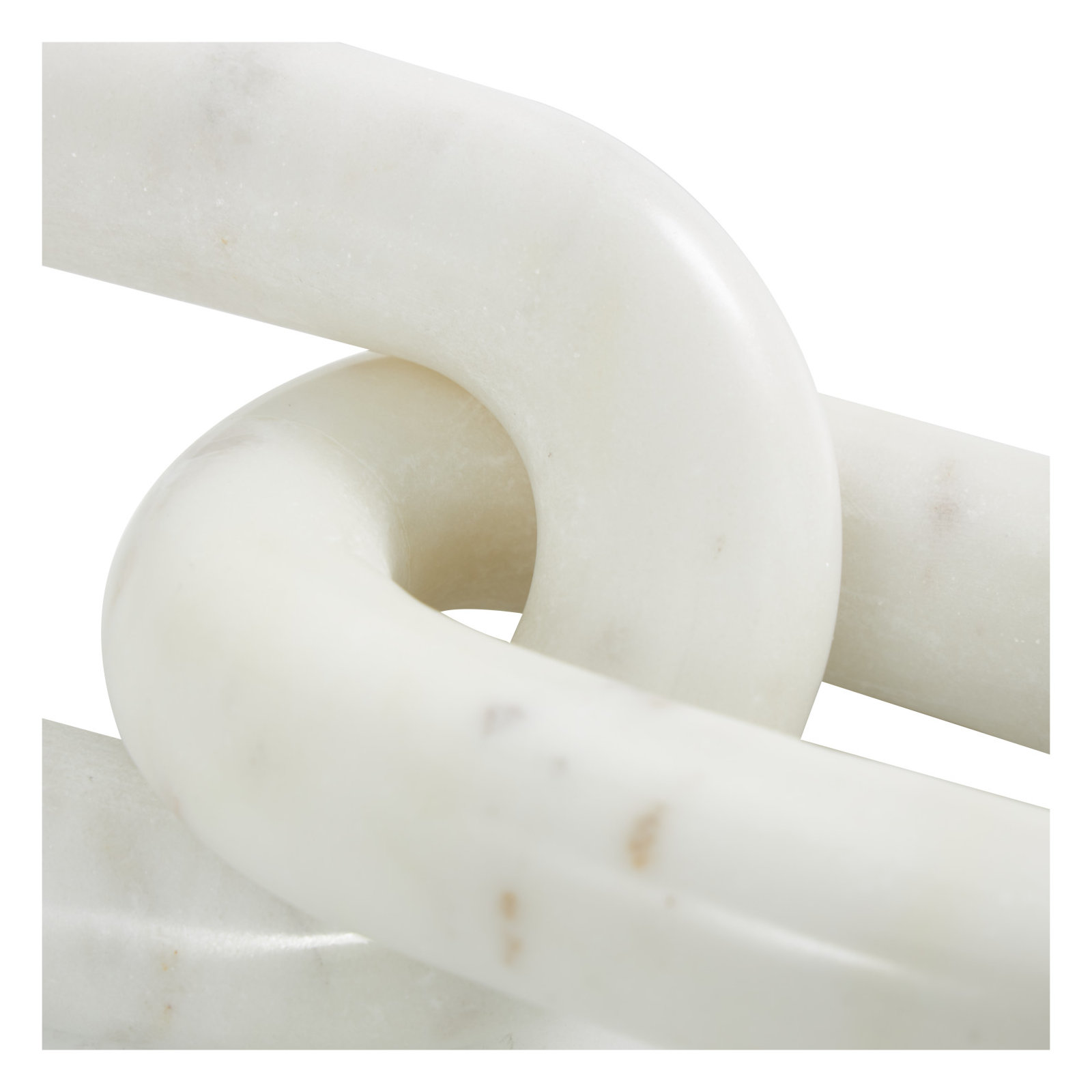 Magaret Chain Sculpture, 2.45" H x 8.85" W x 3.65" D, White