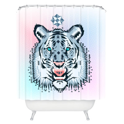 Chobopop Snow Tiger Single Shower Curtain