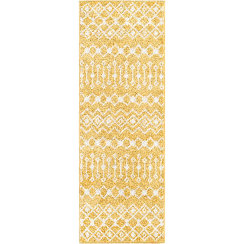 Geometric Indoor Rug, Runner 2' x 6'