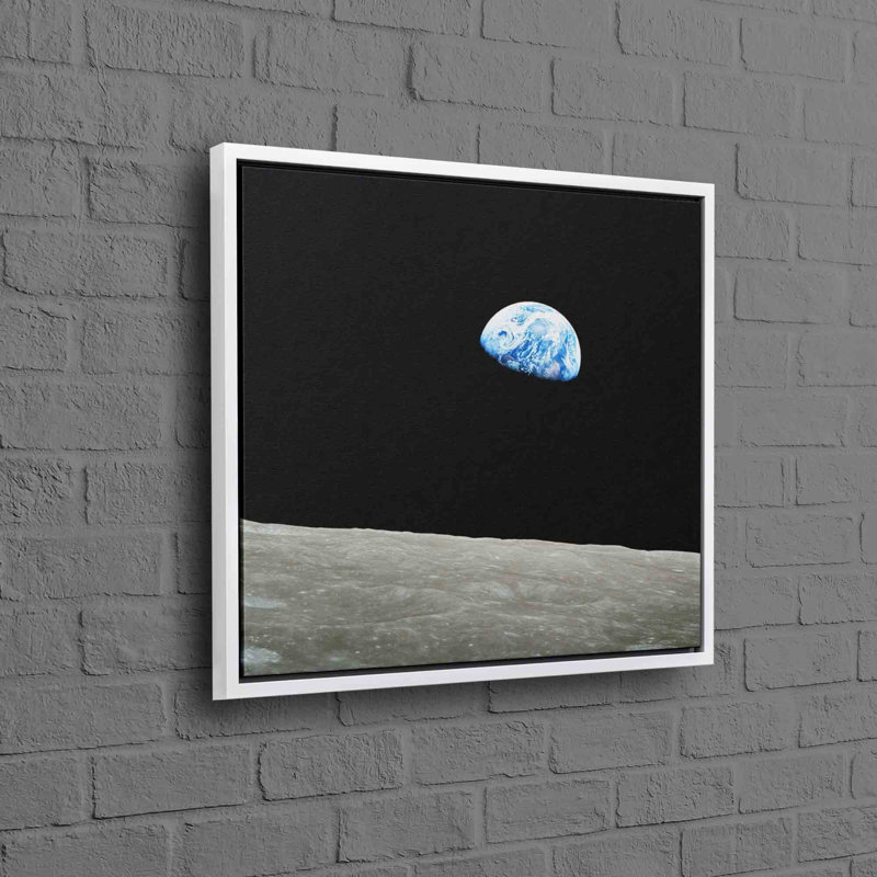 Print on Canvas, 40 cm H x 40 cm W, White, Framed Print without Mat