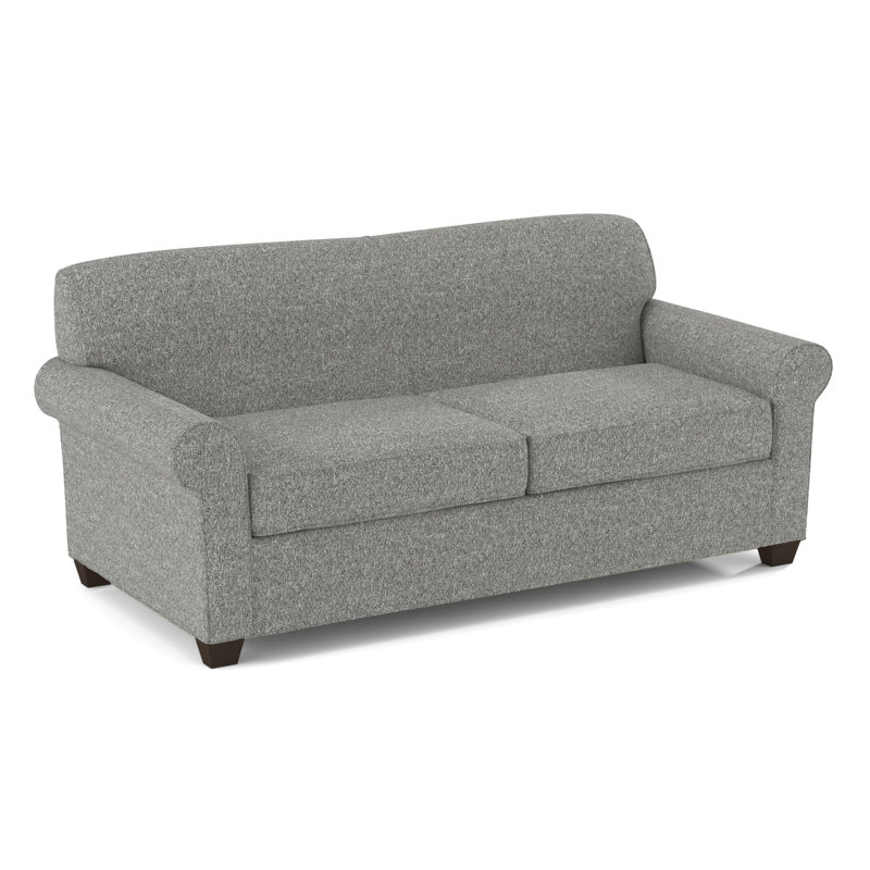 Finn Rolled Arm Sofa with Reversible Cushions, 34" H x 75" W x 36" D, Connelly Dove, Cafelle