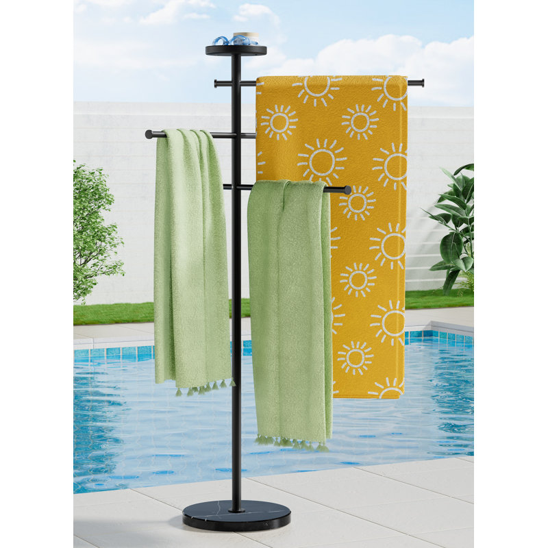 With Walls ELYKEN 40'' Tall Standing Tier Towel Drying Rack