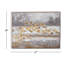 Toile dorée, art mural encadré argenté