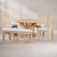 Ensemble de salle à manger 5 pièces avec 3 chaises rembourrées et banc incurvé Rustic Charm
