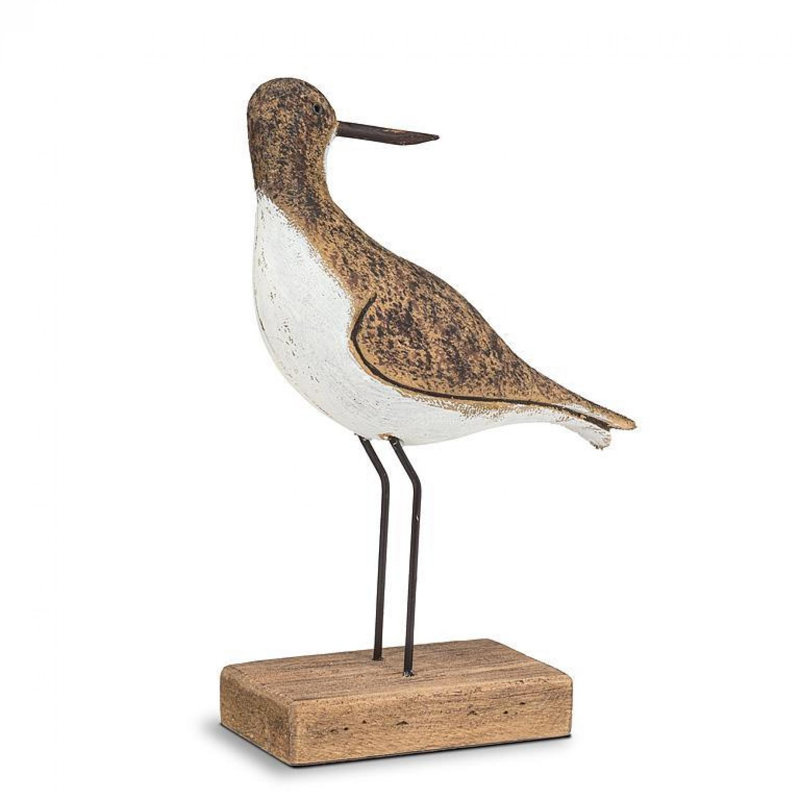 Figurine oiseau regardant en arrière sur une base