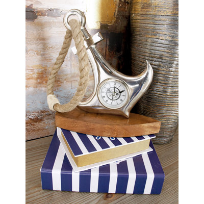 Coastal Solid Wood Tabletop Clock