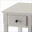 Bois massif blanc Table basse en MDF avec tiroir & amp; Tablette, rangement de salon durable